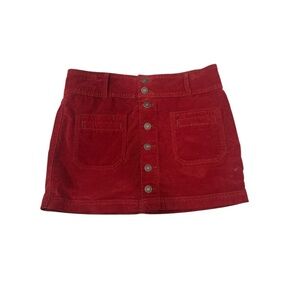 Free People- Joanie Corduroy Terracotta Mini Skirt